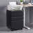 [Installation Required] 3-Drawer Mobile Filing Cabinet With Lock, Office Storage Filing Cabinet Of Legal/Letter Size, Metal Filing Cabinet To Be Installation Required