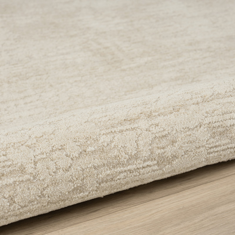 Tapis de couloir beige High-Low Modern, Tapis de couloir 2 pi 7 po x 7 pi 10 po