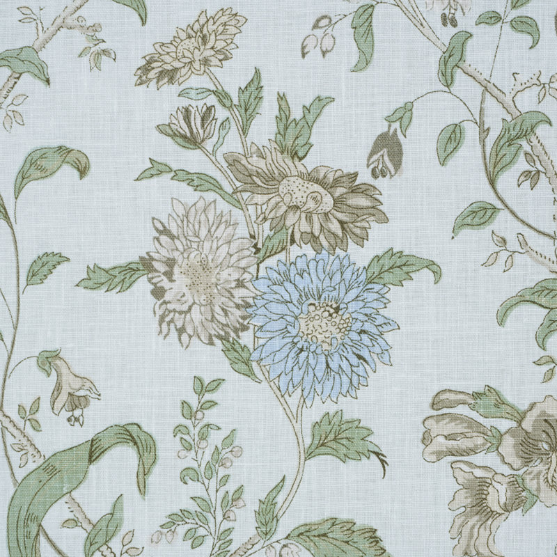 Giselle Floral Fabric, Sky