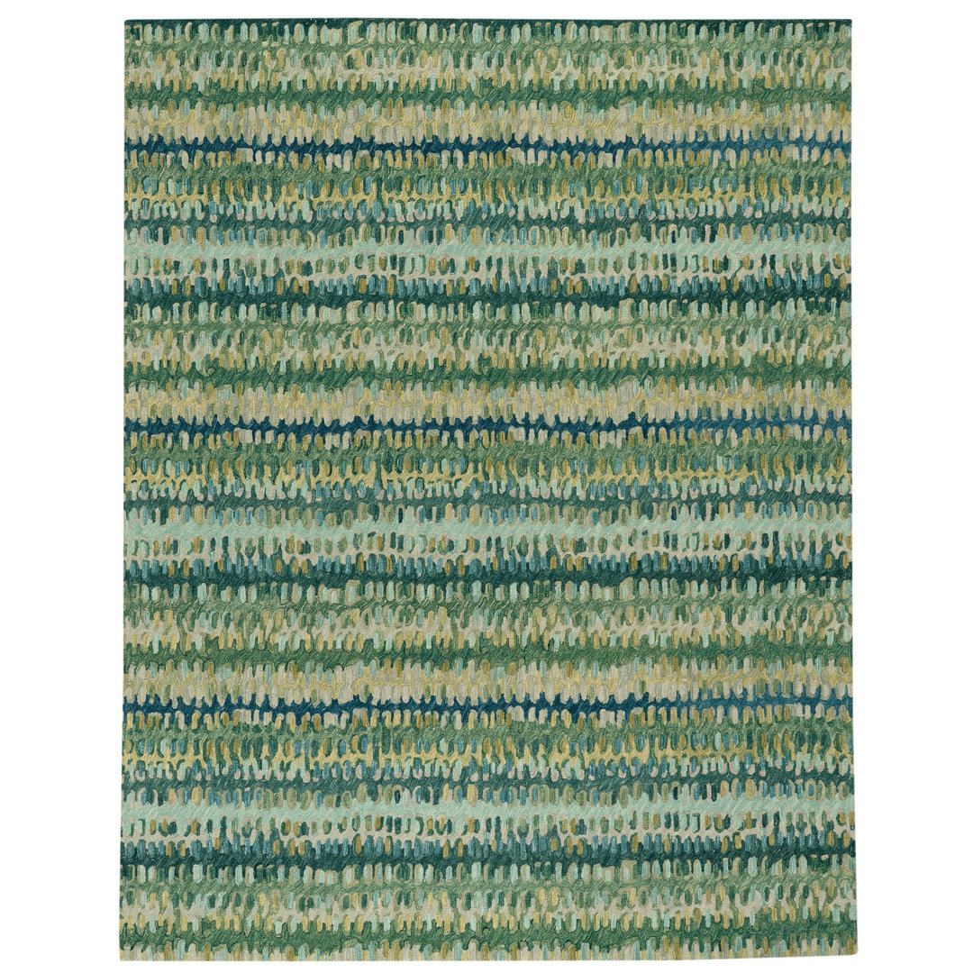 Paint Chip Moss Hand Micro Hooked Wool Rug Dash and Albert Rugs Rug 