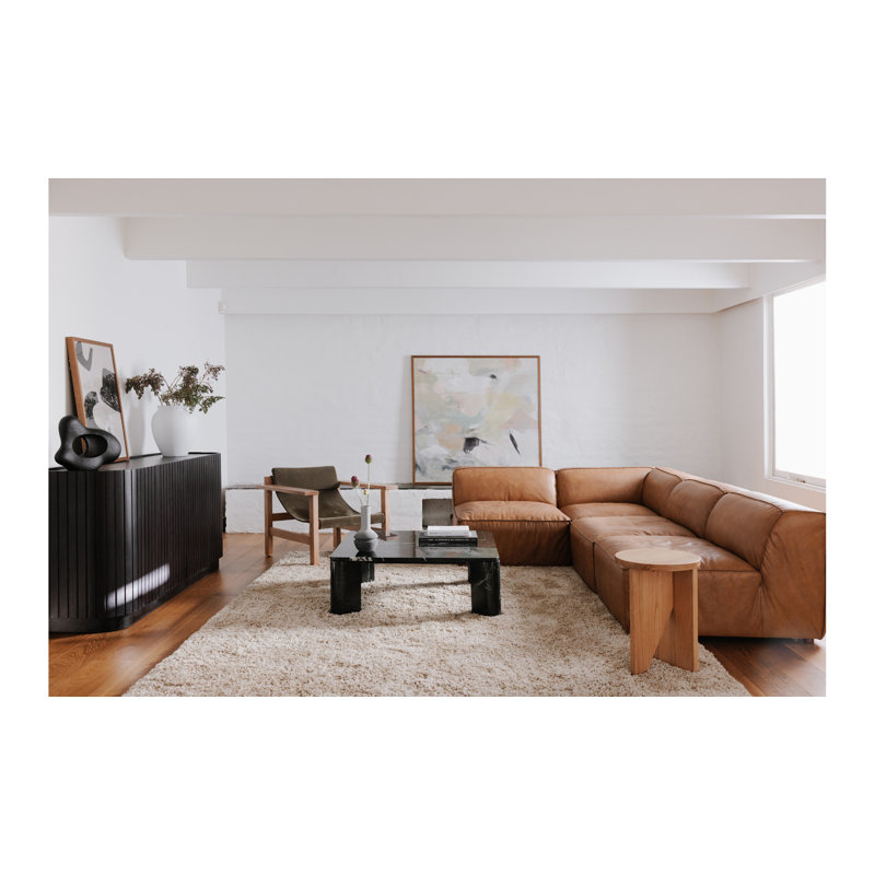 Povera 72'' W Solid Wood Sideboard, Black