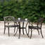 Ensemble de 2 chaises d'extérieur en fonte d'aluminium pour patio