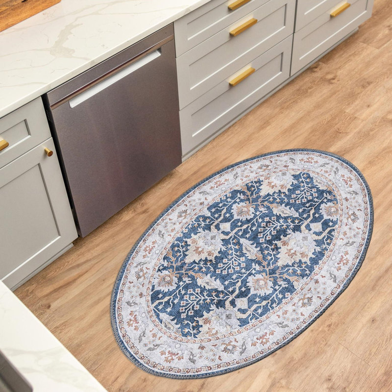 Mochnick Performance Chenille Floral Indoor Rug, Oval 2' x 3'1"
