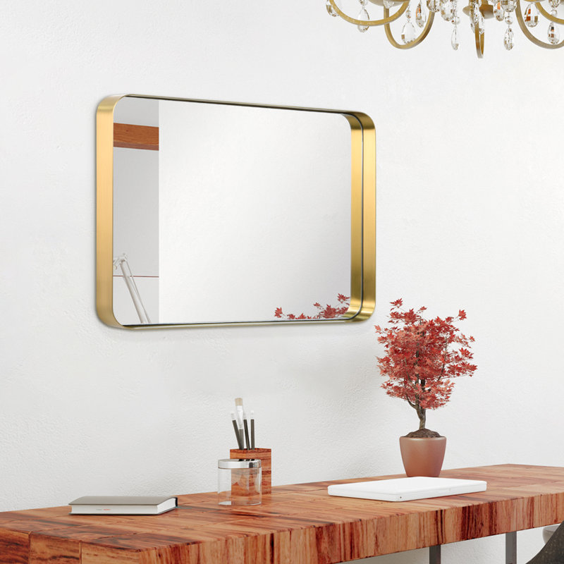 Keaton Mirror, 30" x 22, Brushed Gold