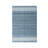 Contemporary Blue Flatweave Wool Modern Hand-Knotted 6' x 9' Area Rug
