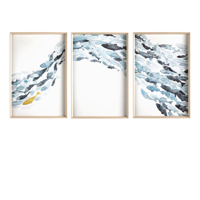 Goldfish by Deborah Pearce - 3 Piece Single Picture Frame Painting