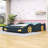 Full Size Race Car Platform Bed With Storage And Wheels-1381737122