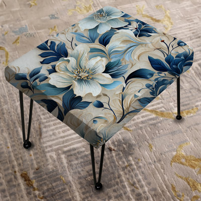 Coastal Retreat Paisley Pattern - Paisley Rectangle Ottoman
