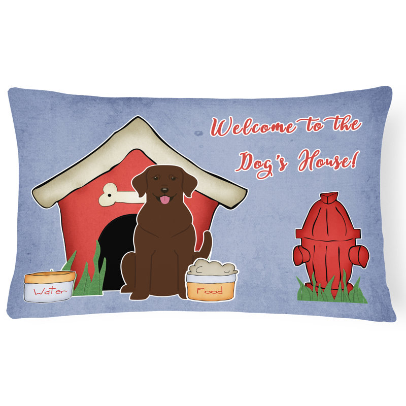 Coussin décoratif d’intérieur/extérieur contemporain pour chien house