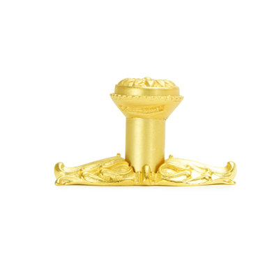Carpe Diem 831839-8 Acanthus Gilded Mercury small knob Rosette style w/ rope small back plate   in Gilded Mercury