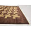 Tapis de zone en laine beige/brune 6 pi 2 po x 8 pi 8 po one-of-kind à la main noué la Didcot