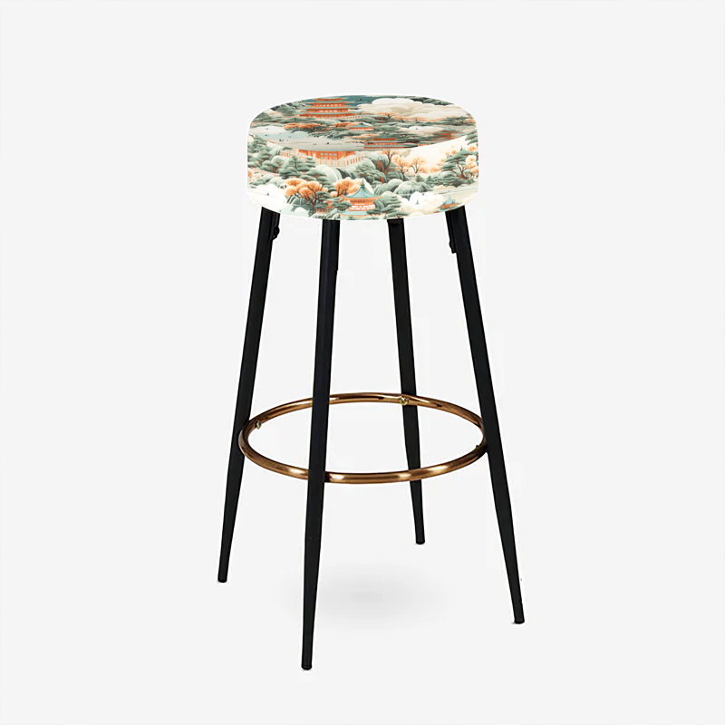Ensemble de 2 tabourets de bar chinois Pagoda Inspirations