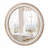 Wooden Farmhouse Round Wall Mirror for Bathroom Vanity-1498274671