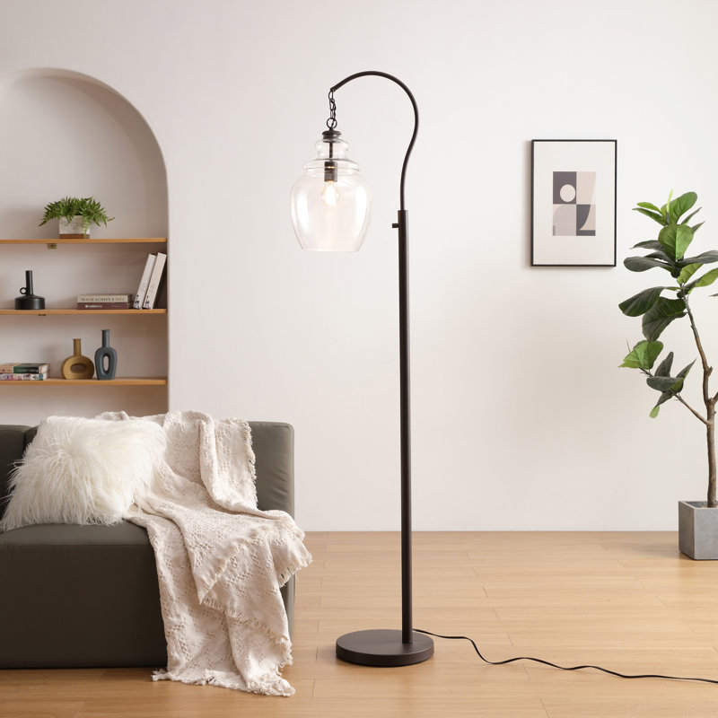 Lampe sur pied arquée 70 po Archambault, Bronzé