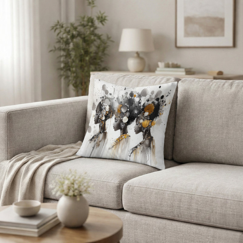 Coussin décoratif People People - Divine Tradition of American Art, H 18 po x l 18 po