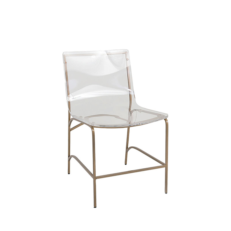 Chaise d'appoint Penelope en transparent, Or