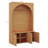 Hall Tree Entryway Organizer, Storage Bench With 3 Cabinets Adjustable Shelves, Retro Arched Coat Rack With 4 Golden Hooks-709492873
