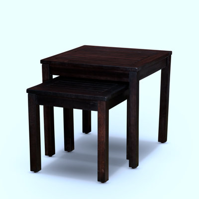 2-Piece Eucalyptus Nesting Table Set