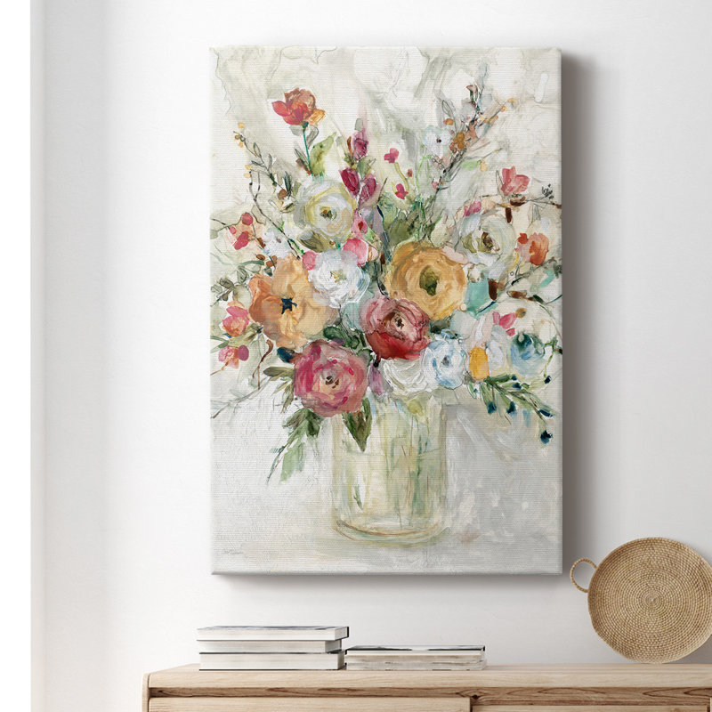 Contemporary Bouquet " Contemporary Bouquet " Painting Print, 27" H x 16" W x 1" D