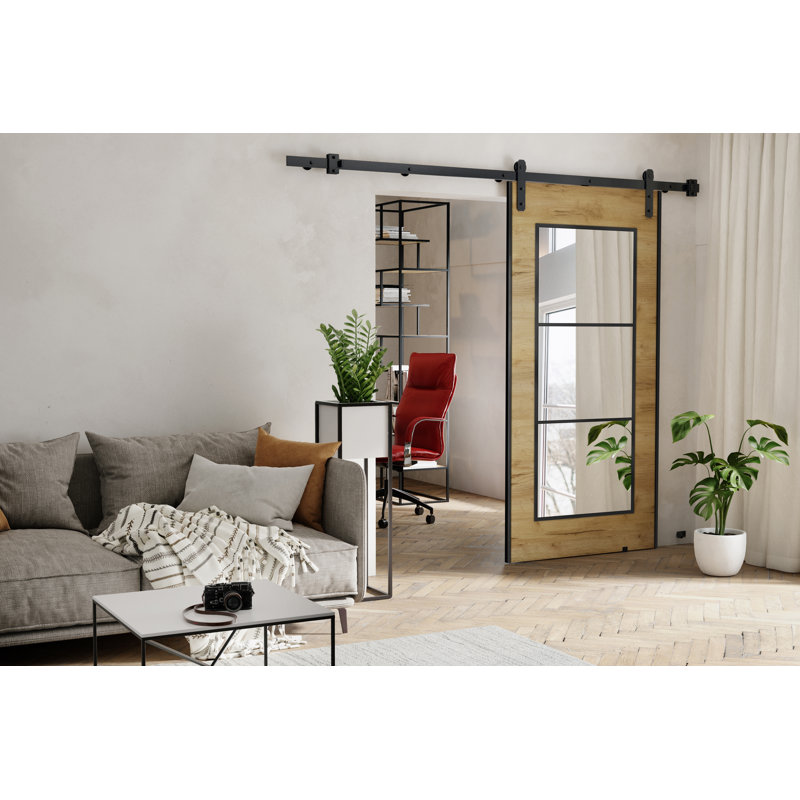 Ketterer Barn Door, 76cm x 205cm, Brown, 1