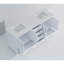 Meuble-lavabo double blanc 72 po X P 22 po D, avec plateau en quartz blanc-117978762
