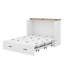 Lit escamotable double avec station de charge, lit plateforme pliable multifonctionnel avec 1 grand tiroir de rangement-1591362486