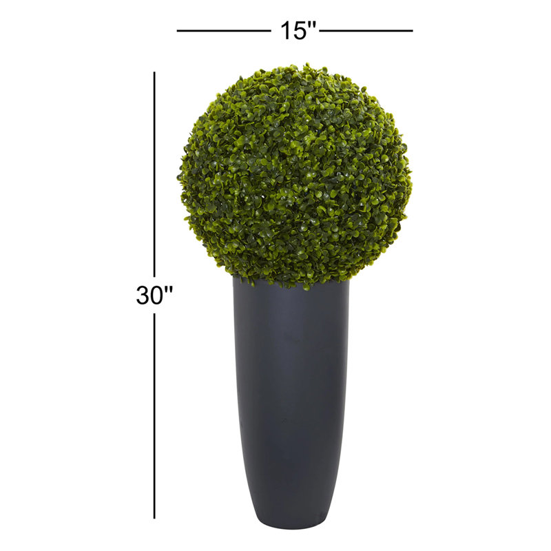 30'' Faux Boxwood Topiary in Ceramic Planter