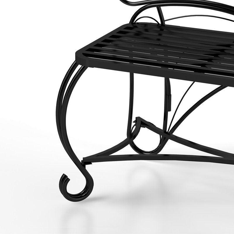 Banc de jardin Butterfly, Noir, noir, noir, noir