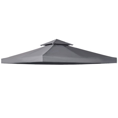 Outdoor Gazebo 9.8' X Replacement Top, 2, Dark Gray, 9.84' Canopy Replacement,