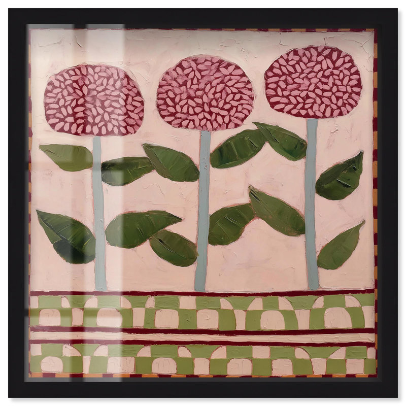 Art mural à motif floral pétales à motifs I Shadowbox par Art Remedy, cadre noir, 20 x 20, H 21 po x l 21 po, Cadre noir