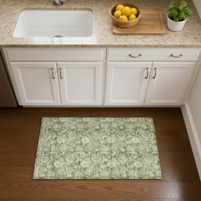 Premium Machine Washable Ralston AMF1939 Floral Rug