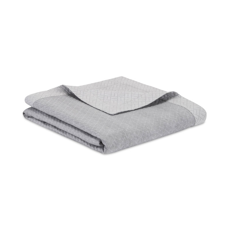 Savannah Cotton Blanket, Granite/Ash, California King Coverlet