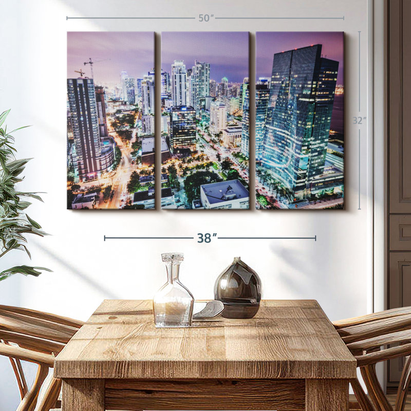 «Florida At Night» sur toile, H 32 po x l 50 po x P 1,25 po