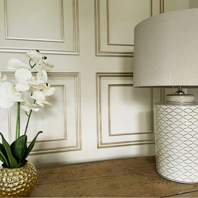 Lamarr 10.05m x 53cm Matte Wallpaper Roll, Cream
