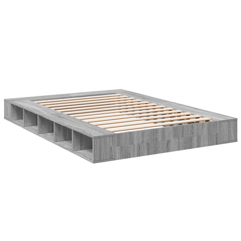 Vidaxl Bed Frame Engineered Wood, Grey Sonoma, 150 x 200cm