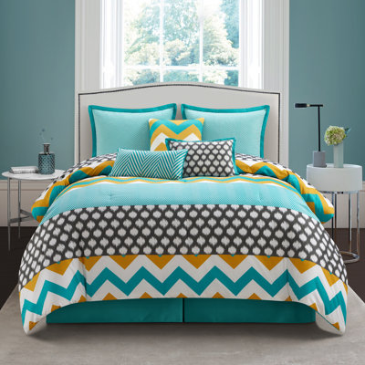 Nolan 7 Piece Reversible Comforter Set