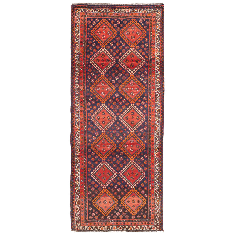 Tapis bleu marine et rouge Melis 4 pi 5 po x 10 pi 8 po