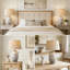 26in Farmhouse Ceramic Table Lamp, Rustic Bedside Light For Bedroom Living Room