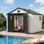 10 ft. W Aluminum Polypropylene Storage Shed-126538903