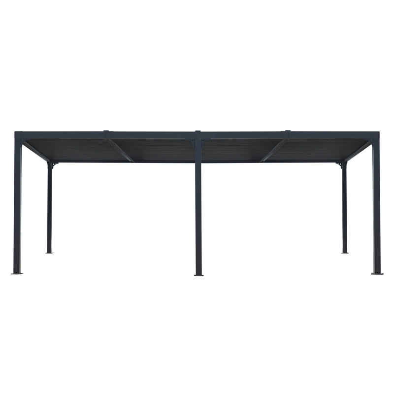 Pergola en aluminium Novara, Cette toile d'ombrage triangulaire de 12 pi l 8 pi