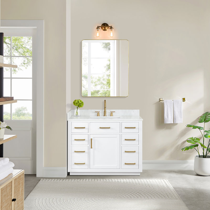 Ensemble meuble-lavabo simple Gavino 42 po, Blanc