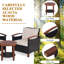 Ensemble de conversation pour 2 personnes avec coussins Malte Rattan Wicker