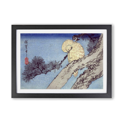 Owl & Pine Branch by Utagawa Hiroshige - Single Picture Frame Painting
