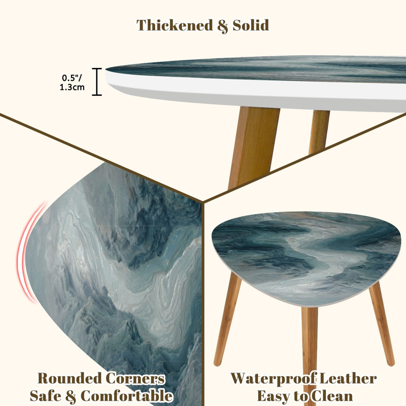 Ensemble de 2 tables basses gigognes Triangle