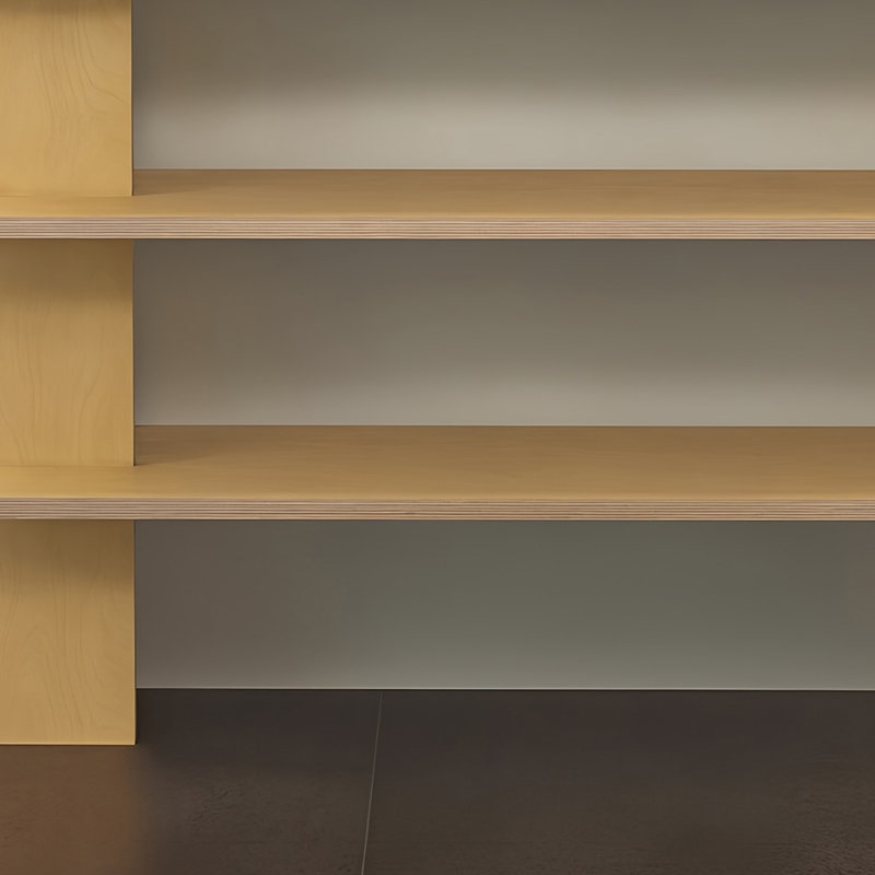Bibliothèque durable et tendance, (5 tablettes) H 70,8 po x l 39,3 po x P 15,7 po, Marron clair