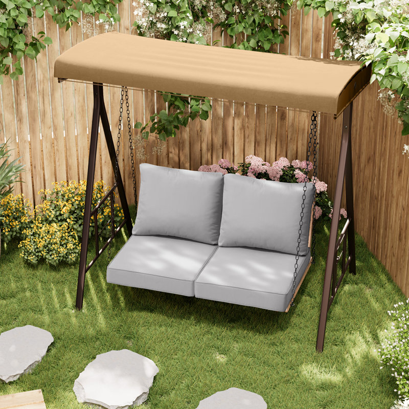 Latitude Run® 4.7'' Thick Outdoor Seat / Back Cushion, Light Gray
