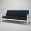 Canapé d'extérieur en métal avec coussin Sunbrella Townsend-134725282-114247079