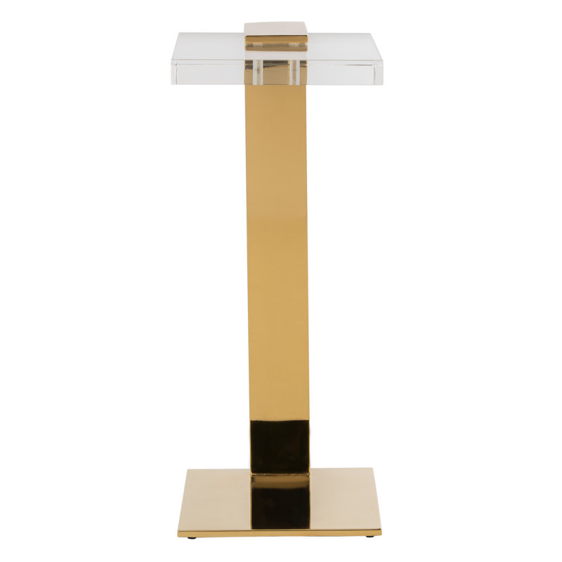 O'Hara End Table, Clear, Gold
