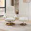Fauteuil inclinable pivotant en cuir synthétique avec base enveloppée-789366368