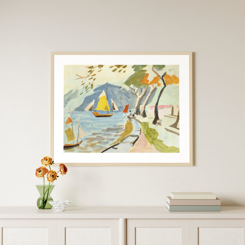 Macau Shoreline Framed On Paper by Anne Durham Print, Brown, 33" H x 41" W x 1" D